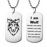 'I am a Wolf' Military Dog Tag