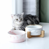 Marbling Ceramic Double Pet Bowl