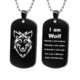 'I am a Wolf' Military Dog Tag