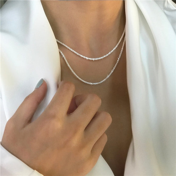 Sterling Silver Sparkling Necklace