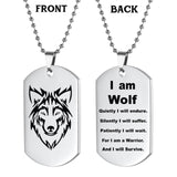 'I am a Wolf' Military Dog Tag