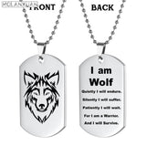 'I am a Wolf' Military Dog Tag